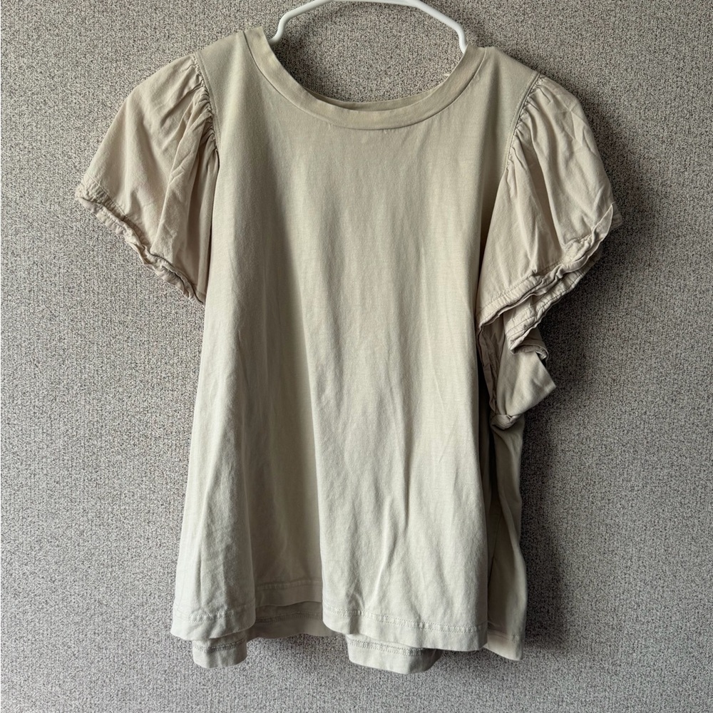 Old Navy Cream Short‎ Sleeve Top